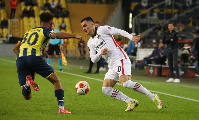 Eintracht Frankfurt™s Filip Kostic during Fenerbahce - Eintracht Frankfurt during UEFA Europa League game at Kadikoy Sukru Saracoglu Stadium in Istanbul, 9th of December, 2021. Copyright: TolgaxAdanali 17355664