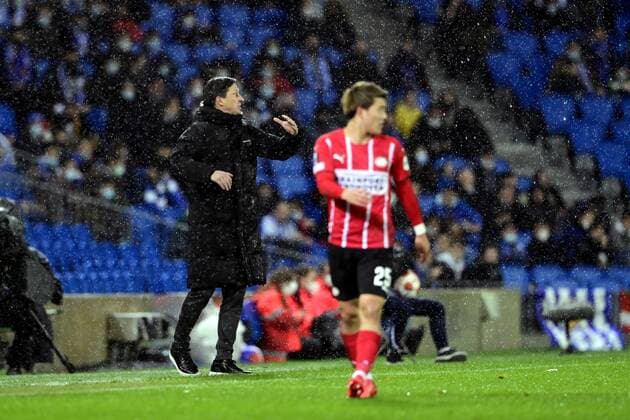 SAN SEBASTIAN - PSV Eindhoven coach Roger Schmidt during the UEFA Europa League match between Real Sociedad and PSV Eindhoven at Estadio de Anoeta on December 9, 2021 in San Sebastian, Spain. ANP OLAF KRAAK UEFA Europa League 2021 2022 xVIxANPxSportx xxANPxIVx