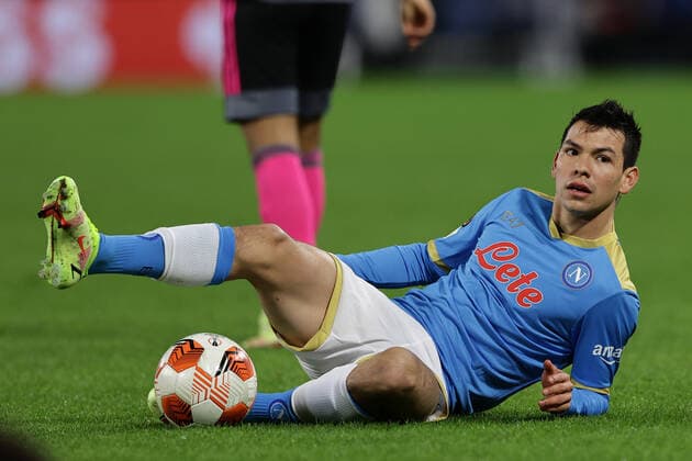 Photo Alessandro Garofalo LaPresse December 09, 2020 Naples, Italy soccer Napoli vs Leicester City - Europa League 2021 2022 - Diego Armando Maradona stadium. In the pic: Hirving Lozano (SSC Napoli);  Copyright: xAlessandroxGarofalo LaPressex