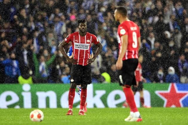 SAN SEBASTIAN - Ibrahim Sangare of PSV Eindhoven disappointed after the 2-0 during the UEFA Europa League match between Real Sociedad and PSV Eindhoven at Estadio de Anoeta on December 9, 2021 in San Sebastian, Spain. ANP OLAF KRAAK UEFA Europa League 2021 2022 xVIxANPxSportx xxANPxIVx