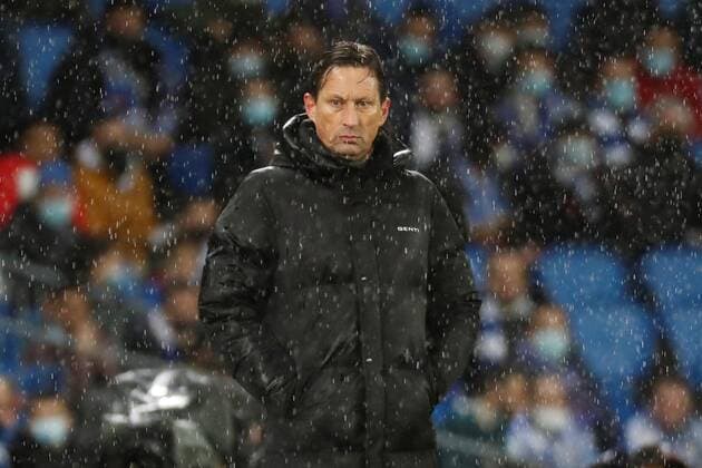 PSV Eindhoven s head coach Roger Schmidt reacts during the Europa League Group B match played between Real Sociedad and PSV Eindhoven at Reale Arena, San Sebastian, northern Spain 09 December 2021. REAL SOCIEDAD vs PSV EINDHOVEN !ACHTUNG: NUR REDAKTIONELLE NUTZUNG!  Copyright: xJuanxHerrerox GRAF1464 20211209-36a940e0e3816bbcee160b8f1a5d519ff7f5c1aa