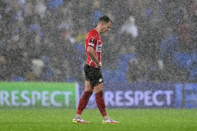 SAN SEBASTIAN - Mario Gotze of PSV Eindhoven. PSV lose 3-0 in the UEFA Europa League match against Real Sociedad at Estadio de Anoeta on December 9, 2021 in San Sebastian, Spain. ANP OLAF KRAAK UEFA Europa League 2021 2022 xVIxANPxSportx xxANPxIVx