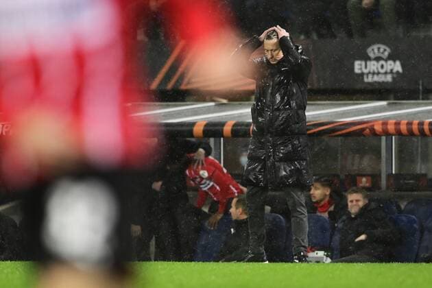 SAN SEBASTIAN - PSV Eindhoven coach Roger Schmidt. PSV lose 3-0 in the UEFA Europa League match against Real Sociedad at Estadio de Anoeta on December 9, 2021 in San Sebastian, Spain. ANP OLAF KRAAK UEFA Europa League 2021 2022 xVIxANPxSportx xxANPxIVx