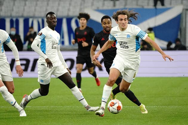 Matteo Guendouzi (Olympique de Marseille) FOOTBALL : Olympique de Marseille vs Lokomotiv de Moscou - League Europa - Marseille - 09 12 2021 NorbertScanella Panoramic 