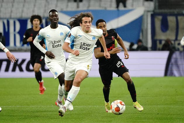 Matteo Guendouzi (Olympique de Marseille) FOOTBALL : Olympique de Marseille vs Lokomotiv de Moscou - League Europa - Marseille - 09 12 2021 NorbertScanella Panoramic 
