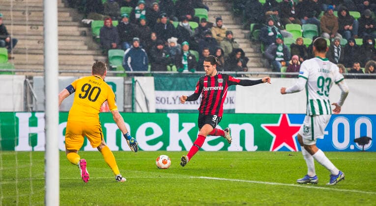 Panagiotis Retsos, Ferencvaros vs Bayern Leverkusen, Uefa Europa Leafue, 09 December, 09.12.2021 Ferencvaros vs Bayern Leverkusen, Uefa Europa Leafue, 09 December, 09.12.2021 Budapest Copyright: xEIBNER NikolaxKrsticx EP_EER
