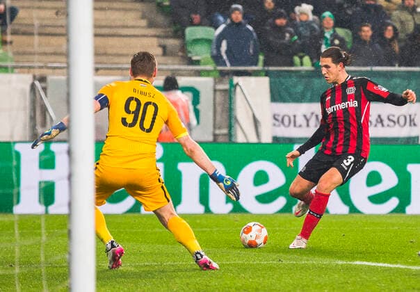 Panagiotis Retsos, Ferencvaros vs Bayern Leverkusen, Uefa Europa Leafue, 09 December, 09.12.2021 Ferencvaros vs Bayern Leverkusen, Uefa Europa Leafue, 09 December, 09.12.2021 Budapest Copyright: xEIBNER NikolaxKrsticx EP_EER