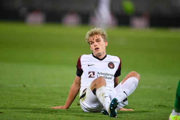 FCM s Gustav Isaksen during the UEFA Europa League Group F football match between PFC Ludogorets and FC Midtjylland on December 9, 2021 at the Ludogorets Arena in Razgrad. Photo by Alex Nicodim Ritzau Scanpix , Razgrad Copyright: RitzauxScanpix AlexxNicodimx spdk20211209-215020-L