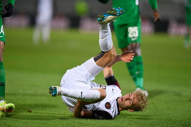 FCM s Gustav Isaksen during the UEFA Europa League Group F football match between PFC Ludogorets and FC Midtjylland on December 9, 2021 at the Ludogorets Arena in Razgrad. Photo by Alex Nicodim Ritzau Scanpix , Razgrad Copyright: RitzauxScanpix AlexxNicodimx spdk20211209-215030-L