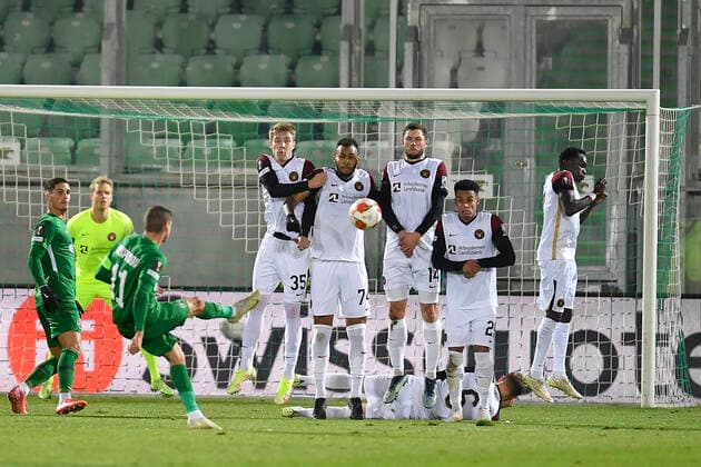 Action during the UEFA Europa League Group F football match between PFC Ludogorets and FC Midtjylland on December 9, 2021 at the Ludogorets Arena in Razgrad. Photo by Alex Nicodim Ritzau Scanpix , Razgrad Copyright: RitzauxScanpix AlexxNicodimx spdk20211209-215223-L