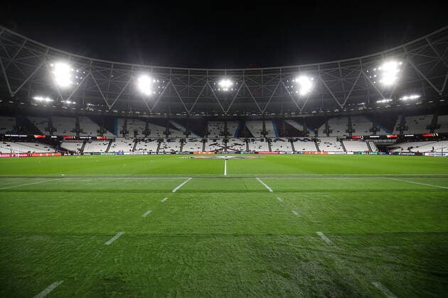 PXL_West Ham United v Dinamo Zagreb: Group H - UEFA Europa League LONDON, ENGLAND - DECEMBER 09: General view inside of the stadium prior to the the UEFA Europa League group H match between West Ham United and Dinamo Zagreb at Olympic Stadium on December 9, 2021 in London, United Kingdom. IgorxKralj PIXSELL