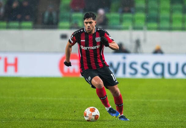 Nadiem Amiri, Ferencvaros vs Bayern Leverkusen, Uefa Europa Leafue, 09 December, 09.12.2021 Ferencvaros vs Bayern Leverkusen, Uefa Europa Leafue, 09 December, 09.12.2021 Budapest Copyright: xEIBNER NikolaxKrsticx EP_EER