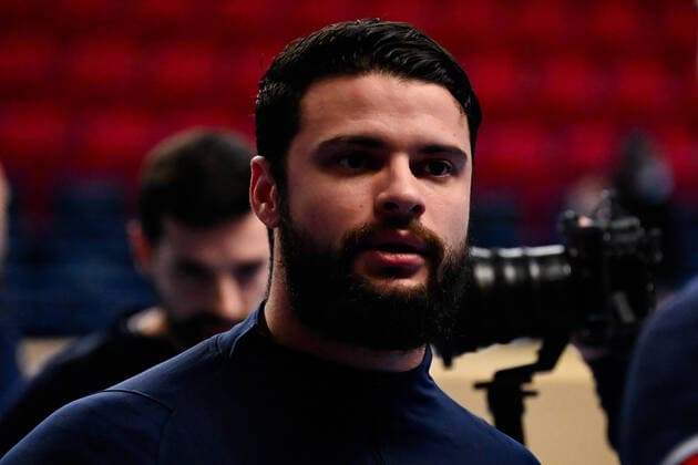 PRANDI Elohim ( 71 - PSG ) - Echauffement - HANDBALL : Paris Saint Germain vs Barcelone - Champions League - 09 12 2021 FedericoPestellini Panoramic 