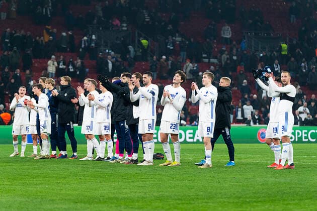 FC Koebenhavn moeder Slovan Bratislava i Conference League gruppe F, i Parken i Koebenhavn, torsdag den 9. december 2021.. , Copenhagen Denmark Copyright: ClausxBechx cop103 spdk20211209-231131-L