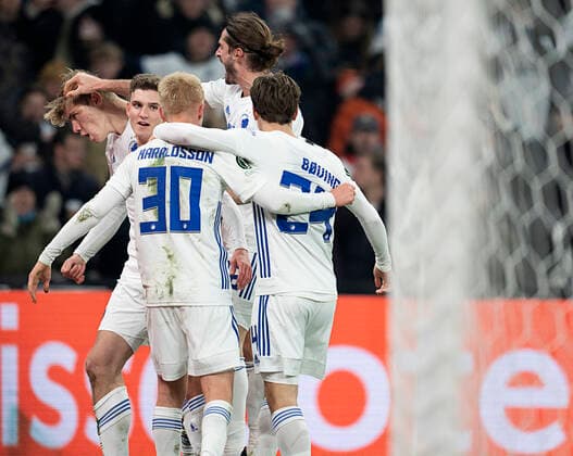 CKs Rasmus Hoejlund scorer til 2-0. FC Koebenhavn moeder Slovan Bratislava i Conference League gruppe F, i Parken i Koebenhavn, torsdag den 9. december 2021.. , Copenhagen Denmark Copyright: ClausxBechx cop103 spdk20211209-231414-L