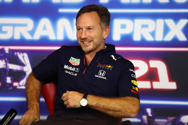 F1 Grand Prix of Abu Dhabi Christian Horner (GBR, Red Bull Racing), F1 Grand Prix of Abu Dhabi at Yas Marina Circuit on December 10, 2021 in Abu Dhabi, United Arab Emirates. (Photo by Bryn Lennon Getty Images FIA Pool via HOCH ZWEI) Abu Dhabi Yas Marina Circuit United Arab Emirates Poolfoto HOCH ZWEI Pool Getty Images ,EDITORIAL USE ONLY