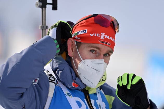 Johannes KUEHN (GER), Einzelbild,angeschnittenes Einzelmotiv,Portraet,Portrait,Porträt. IBU Biathlon Weltcup in Hochfilzen 10 km Sprint der Maenner am 10.12.2021. in Hochfilzen Pillersee,Saison 2021 21.