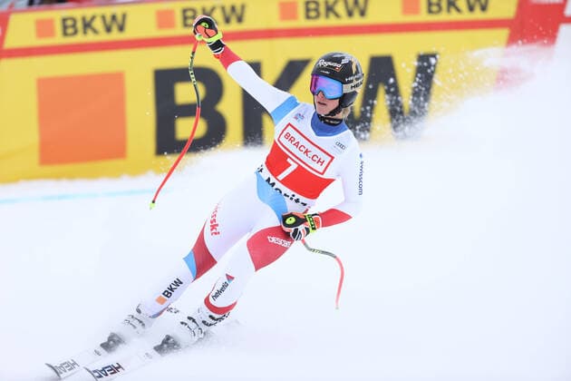 Bilder des Jahres 2021, Sport 12 Dezember Sport Themen der Woche KW49 ALPINE SKIING - FIS WC St. Moritz SANKT MORITZ,SWITZERLAND,11.DEC.21 - ALPINE SKIING - FIS World Cup, Super G, ladies. Image shows the rejoicing of Lara Gut-Behrami (SUI).  GEPAxpictures xHaraldxSteiner