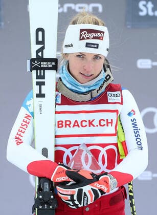 Sport Bilder des Tages ALPINE SKIING - FIS WC St. Moritz SANKT MORITZ,SWITZERLAND,11.DEC.21 - ALPINE SKIING - FIS World Cup, Super G, ladies. Image shows Lara Gut-Behrami (SUI).  GEPAxpictures xHaraldxSteiner