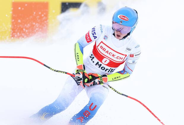 ALPINE SKIING - FIS WC St. Moritz SANKT MORITZ,SWITZERLAND,11.DEC.21 - ALPINE SKIING - FIS World Cup, Super G, ladies. Image shows Mikaela Shiffrin (USA).  GEPAxpictures xHaraldxSteiner