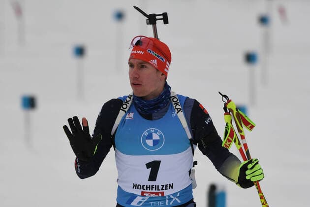 BIATHLON - KUEHN Johannes (GER) beim BMW IBU World Cup Biathlon Hochfilzen 12,5km Verfolgung der Herren am 11.12.2021, Österreich, Tirol Hochfilzen Biathlon Stadion Tirol Österreich
