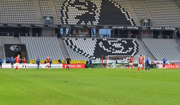 11.12.2021, xblx, Fussball 1.Bundesliga, SC Freiburg - TSG Hoffenheim emspor, v.l. keine zuschauer, fans (DFL DFB REGULATIONS PROHIBIT ANY USE OF PHOTOGRAPHS as IMAGE SEQUENCES and or QUASI-VIDEO) Freiburg