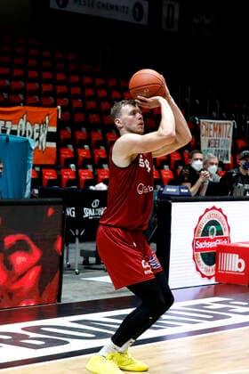 Basketball, BBL, Niners Chemnitz - Gießen 46ers Jan Niklas Wimberg, Niners Chemnitz Chemnitz Sporthalle am Schlossteich Sachsen Germany