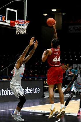 Basketball, BBL, Niners Chemnitz - Gießen 46ers Darion Atkins, Niners Chemnitz Chemnitz Sporthalle am Schlossteich Sachsen Germany
