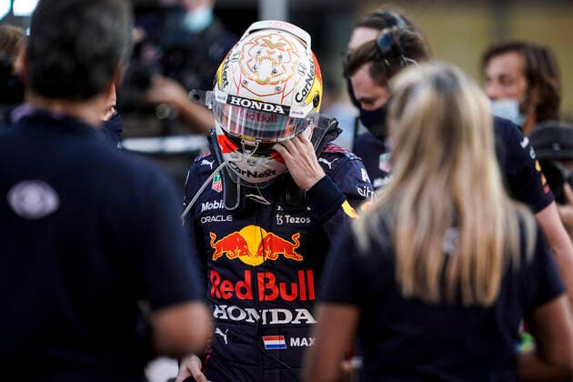 December 12, 2021, Abu Dhabi, United Arab Emirates: MAX VERSTAPPEN of the Netherlands and Red Bull Racing before the 2021 FIA Formula 1 Abu Dhabi Grand Prix at Yas Marina Circuit in Abu Dhabi, United Arab Emirates. Abu Dhabi United Arab Emirates - ZUMAg147 20211212_zap_g147_090 Copyright: xJamesxGasperottix