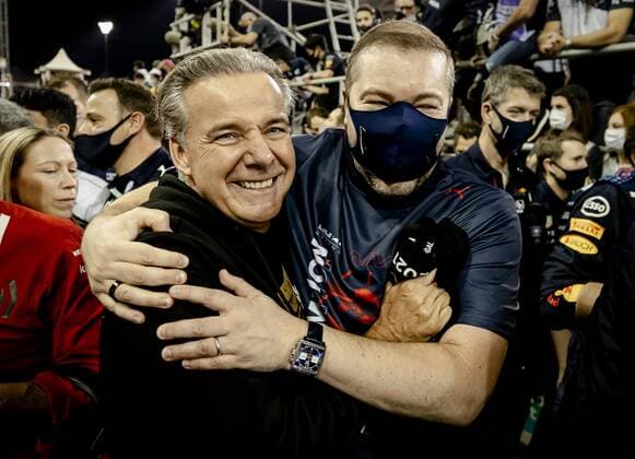 ABU DHABI - Raymond Vermeulen, Max Verstappen s manager after winning the Formula 1 World Championship, WM, Weltmeisterschaft after the Abu Dhabi Grand Prix at Yas Marina Circuit on December 12, 2021 in Abu Dhabi, United Arab Emirates. REMKO DE WAAL F1 Grand Prix 2021 xVIxANPxSportx xxANPxIVx