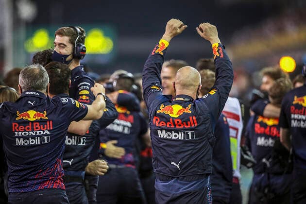 Red Bull Racing team, F1 Grand Prix of Abu Dhabi at Yas Marina Circuit on December 12, 2021 in Abu Dhabi, United Arab Emirates. (Photo by HOCH ZWEI) Abu Dhabi United Arab Emirates