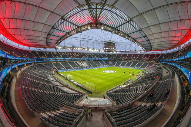 Fußball 1. Bundesliga 15. Spieltag Eintracht Frankfurt - Bayer 04 Leverkusen am 12.12.2021 im Deutsche Bank Park in Frankfurt Deutsche Bank Park Stadionpanorama