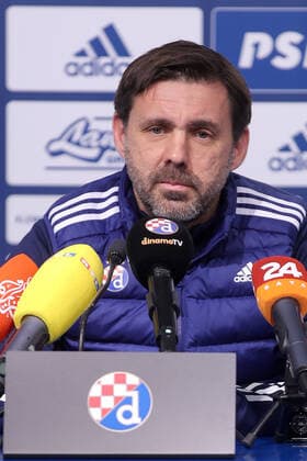 GNK Dinamo Zagreb Drawn Against Sevilla in UEFA Europa League Playy-Off Round Head coach of GNK Dinamo Zeljko Kopic speaks on a press conference, PK, Pressekonferenz after the UEFA Europa League knockout round play-off draw has been made, on December 13, 2021, in Zagreb, Croatia. GNK Dinamo Zagreb will play against Sevilla FC on February 17th and the return leg on the 24th February. GoranxStanzl PIXSELL