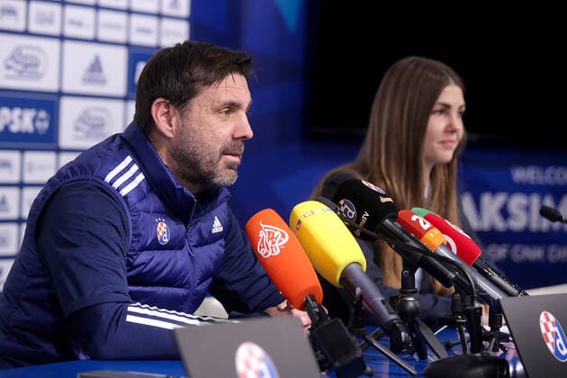GNK Dinamo Zagreb Drawn Against Sevilla in UEFA Europa League Playy-Off Round Head coach of GNK Dinamo Zeljko Kopic speaks on a press conference, PK, Pressekonferenz after the UEFA Europa League knockout round play-off draw has been made, on December 13, 2021, in Zagreb, Croatia. GNK Dinamo Zagreb will play against Sevilla FC on February 17th and the return leg on the 24th February. GoranxStanzl PIXSELL