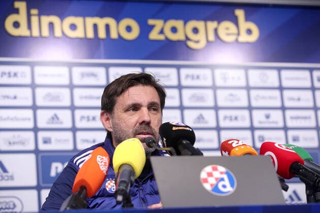 GNK Dinamo Zagreb Drawn Against Sevilla in UEFA Europa League Playy-Off Round Head coach of GNK Dinamo Zeljko Kopic speaks on a press conference, PK, Pressekonferenz after the UEFA Europa League knockout round play-off draw has been made, on December 13, 2021, in Zagreb, Croatia. GNK Dinamo Zagreb will play against Sevilla FC on February 17th and the return leg on the 24th February. GoranxStanzl PIXSELL
