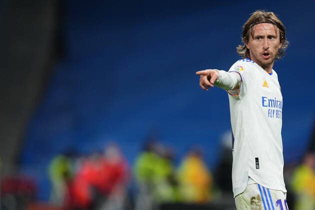 ESP: Real Madrid-Atletico de Madrid. La Liga Santander Luka Modric of Real Madrid during the La Liga match between Real Madrid and Atletico de Madrid played at Santiago Bernabeu Stadium on December 12, 2021 in Madrid, Spain. kpng Copyright: xColasxBuerax xPRESSINPHOTOx PS_211212_1075