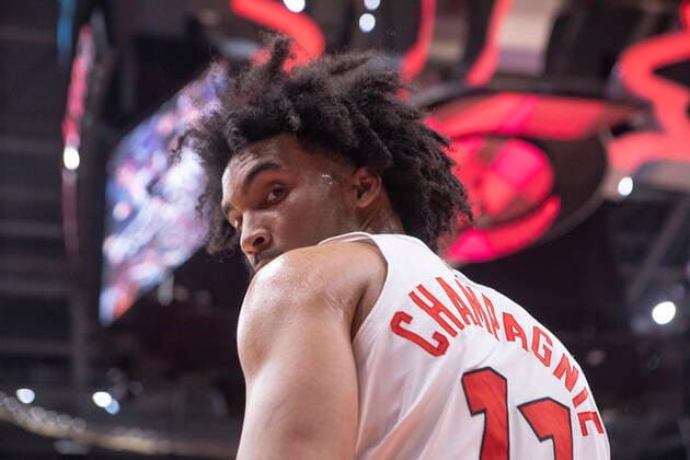 Sport Bilder des Tages December 13, 2021, Toronto, ON, CANADA: Toronto Raptors Justin Champagnie is pictured during NBA, Basketball Herren, USA basketball action against Sacramento Kings, in Toronto, Monday, Dec. 13, 2021. Justin Champagnie - ZUMAc35_ 20211213_zaf_c35_113 Copyright: xChrisxYoungx