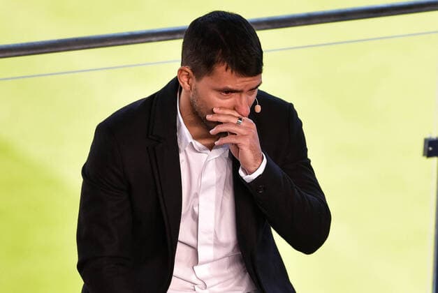 Sport Themen der Woche KW50 BARCELONA, SPAIN - December 15, 2021. press conference, PK, Pressekonferenz of Sergio Kun Agüero, where it s announced that he s football retiring. Camp Nou, Barcelona, Spain. (Photo by Felipe Mondino) *** BARCELONA, SPAIN December 15, 2021 Press conference of Sergio Kun Agüero, where it s announced that he s football retiring Camp Nou, Barcelona, Spain Photo by Felipe Mondino Copyright: xFelipexMondinox