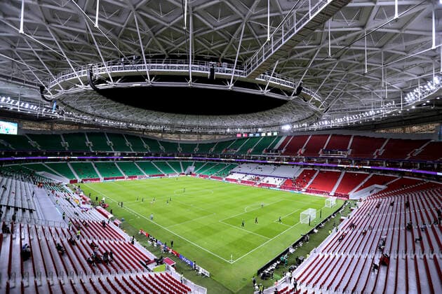 AL THUMAMA Stadion Weltmeisterschaft Stadion 2022 FIFA Arab Cup 2021 in Katar Stadion Al Thumama am 07.12.2021 in Doha *** AL THUMAMA Stadium World Cup Stadium 2022 FIFA Arab Cup 2021 in Qatar Stadium Al Thumama on 07 12 2021 in Doha