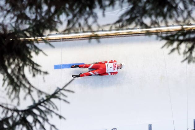 Bilder des Jahres 2021, Sport 12 Dezember Sport Themen der Woche KW50 Sport Bilder des Tages LUGE - FIL WC Innsbruck Igls 2021 INNSBRUCK,AUSTRIA,17.DEC.21 - LUGE - FIL World Cup Igls, artificial track, nations cup, men. Image shows Pavel Repilov (RUS).  GEPAxpictures xMarcelxEngelbrecht