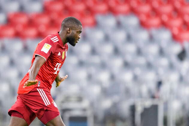 GER, DFB, FC Bayern Muenchen vs. VFL Wolfsburg 17.12.2021, Allianz Arena, Muenchen, GER, DFB, FC Bayern Muenchen vs. VFL Wolfsburg, im Bild Jubel nach dem Tor zum 2-0 durch Dayot Upamecano (FCB 2)
