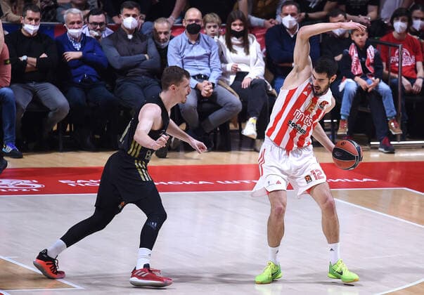 OBST ANDREAS, KALINIC NIKOLA. Crvena Zvezda mts Belgrade vs FC Bayern Munich, Euroleague, 17 December, 17.12.2021 Crvena Zvezda mts Belgrade vs FC Bayern Munich, Euroleague, 17 December, 17.12.2021 Belgrade Copyright: xEIBNER NikolaxKrsticx EP_EER