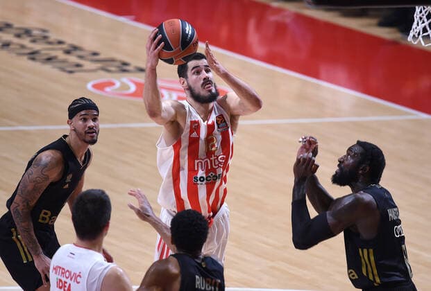 KALINIC NIKOLA, SCHILLING GAVIN Crvena Zvezda mts Belgrade vs FC Bayern Munich, Euroleague, 17 December, 17.12.2021 Crvena Zvezda mts Belgrade vs FC Bayern Munich, Euroleague, 17 December, 17.12.2021 Belgrade Copyright: xEIBNER NikolaxKrsticx EP_EER