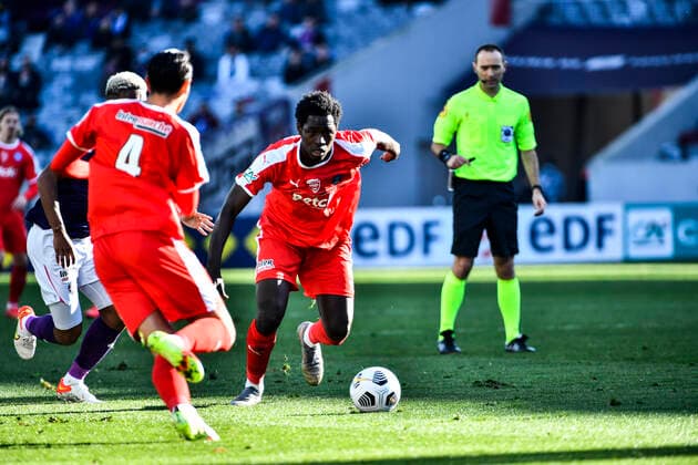 Sidy Sarr (no) FOOTBALL : Toulouse vs Nimes - 32eme de Finale de Coupe de France - Toulouse - Le 18 12 2021 ThierryBreton Panoramic 
