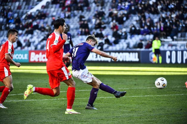 Mikael Skytta (tfc) FOOTBALL : Toulouse vs Nimes - 32eme de Finale de Coupe de France - Toulouse - Le 18 12 2021 ThierryBreton Panoramic 