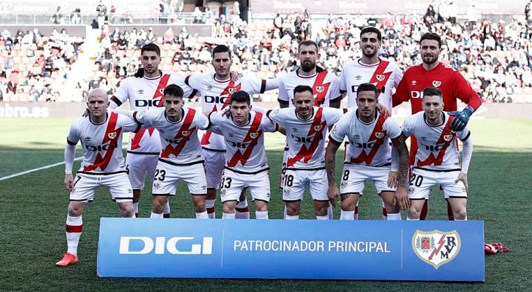 Partido de LaLiga Santander entre el Rayo y el AlavÃ s. En la imagen, once inicial del Rayo. LaLiga Santander match between Rayo and AlavÃ s. In this picture, Rayo starting line-up. 