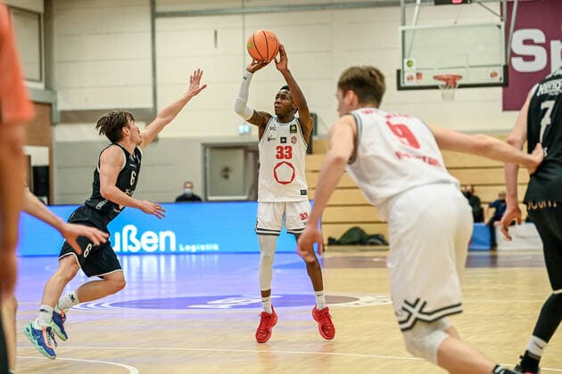 Barmer 2. Basketball Bundesliga ProB, Rheinstars Koeln vs. WWU Baskets Muenster, 18.12.2021 John Joseph Saigge (RheinStars Koeln 33), Barmer 2. Basketball Bundesliga ProB, Rheinstars Koeln vs. WWU Baskets Muenster am 18.12.2021 im ASV Koeln in Koeln (Nordrhein-Westfalen) Copyright: xBEAUTIFULxSPORTS Mueller-Laschetx