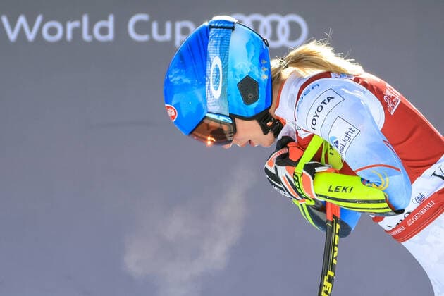 ALPINE SKIING - FIS WC Val d Isere VAL D ISERE,FRANCE,19.DEC.21 - ALPINE SKIING - FIS World Cup, Super G, ladies. Image shows the disappointment of Mikaela Shiffrin (USA).  GEPAxpictures xMarioxBuehner