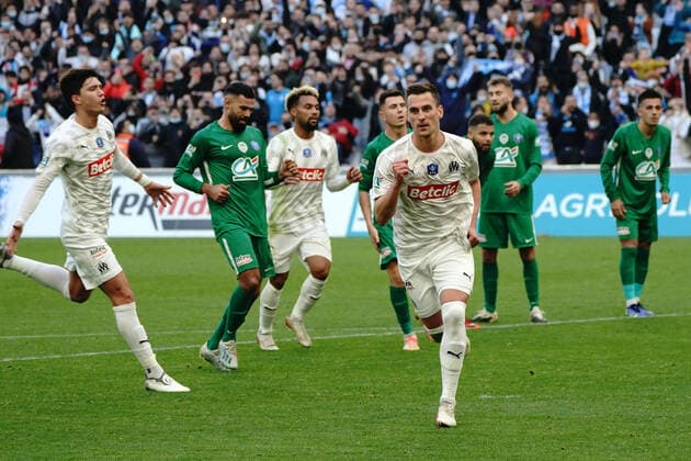 Fußball, Coupe de France, Olympique Marseille - ES Cannet Rocheville Joie - Krystian Arkadiusz Milik (Olympique de Marseille) FOOTBALL : OM vs Cannet Rocheville - 32 eme de finale de Coupe de France - Marseille - 19 12 2021 NorbertScanella Panoramic 
