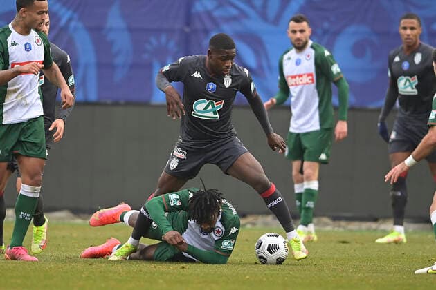 Eliot Matazo (Monaco) FOOTBALL : Red Star vs as Monaco - 1 32e finale coupe de France - 19 12 2021 JBAutissier Panoramic 